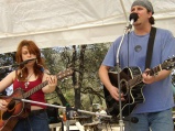 Tombstone Bullies as duo on outdoor stage